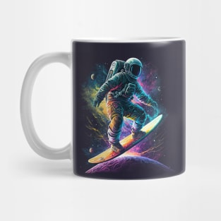 Surfing through the waves of space Mug